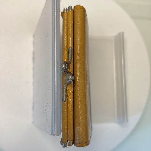 Celine  wallet  compact  Kisslock Macadam coated canvas/leather  brown & tan - Picture 6 of 17